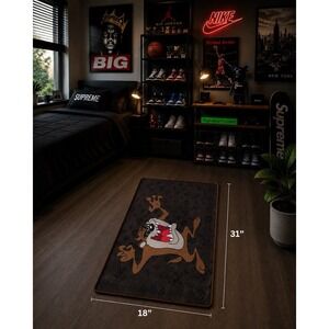 Monogram Designer Style Accent Rug – Hype Wall Art or Floor Decor
